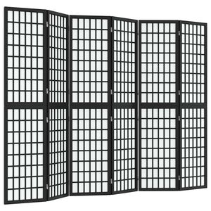 vidaXL Skladac&iacute; parav&aacute;n so 6 panelmi japonsk&yacute; &scaron;t&yacute;l 240x170 cm čierny