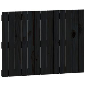 vidaXL Nástenné čelo postele čierne 82,5x3x60 cm masívna borovica