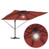 vidaXL Roma Parasol Červená 286 x 284 x 270 cm Hliník a polyester