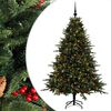 vidaXL Umel&yacute; vianočn&yacute; stromček s vianočn&yacute;mi guľami 210 cm 300 LED