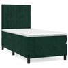vidaXL Posteľn&yacute; r&aacute;m boxsping s matracom tmavozelen&yacute; 100x200 cm zamat
