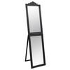 vidaXL Voľne stojace zrkadlo čierne 45x180 cm