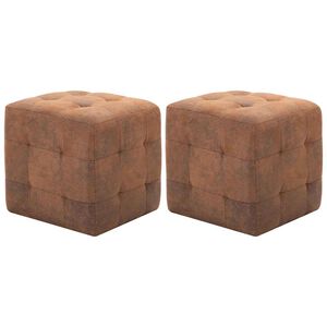 vidaXL Nočn&eacute; stol&iacute;ky 2 ks hned&eacute; 30x30x30 cm umel&aacute; semi&scaron;ov&aacute; koža