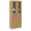 vidaXL Highboard Nástenný 2 pcs Remeselný dub 69,5 x 34 x 180 cm