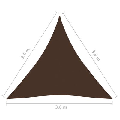 vidaXL Tieniaca plachta oxfordská látka trojuholníková 3,6x3,6x3,6 m
