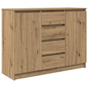vidaXL Komoda so z&aacute;suvkami dub artisan 100,5x35x76 cm kompozitn&eacute; drevo