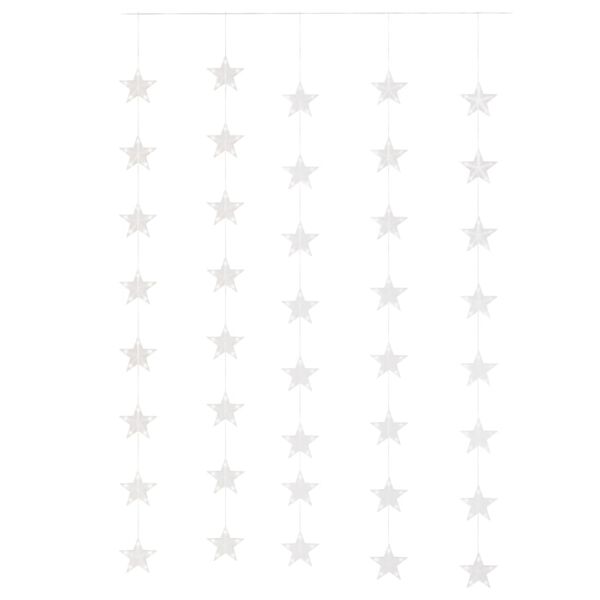 vidaXL LED svetelný záves s hviezdami 200 LED teplý biely 8 funkcií