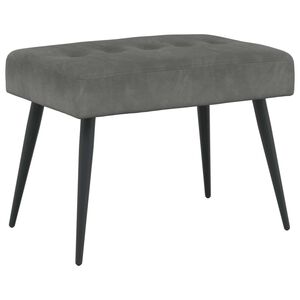 vidaXL Lavica s gomb&iacute;kov&yacute;m pre&scaron;&iacute;van&iacute;m Tmavosiv&aacute; 60 x 40 x 45 cm Zamat