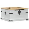 vidaXL storage box Biela 78 x 78 x 45 cm Mas&iacute;vne borovicov&eacute; drevo