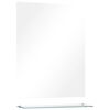 vidaXL Nástenné zrkadlo s poličkou 50x60 cm, tvrdené sklo