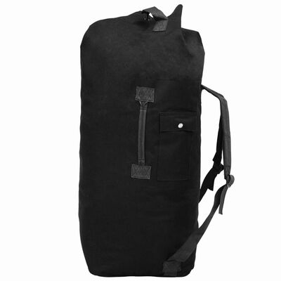vidaXL Cestovná taška vo vojenskom štýle 85 l čierna