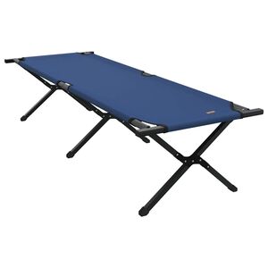 vidaXL Skladacia kempingov&aacute; posteľ Modr&aacute; 193 x 69 x 45 cm