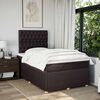 vidaXL Boxspring posteľ s matracom tmavohned&aacute; 120x190 cm l&aacute;tka