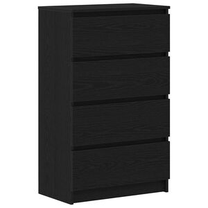 vidaXL Komoda, čierna dub 60x35x98,5 cm, kompozitn&eacute; drevo