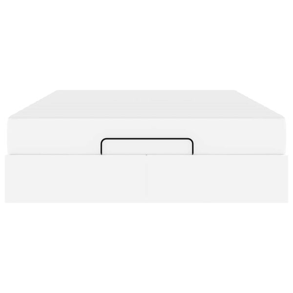 vidaXL R&aacute;m postele s matracom s matracmi 2 pcs Biela PVC