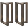 vidaXL Nohy k jed&aacute;lensk&eacute;mu stolu v tvare T, 2 ks, čierne, 50x35x(72-73) cm, oceľ