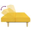 vidaXL 2-miestna rozkladacia pohovka, žltá, látka