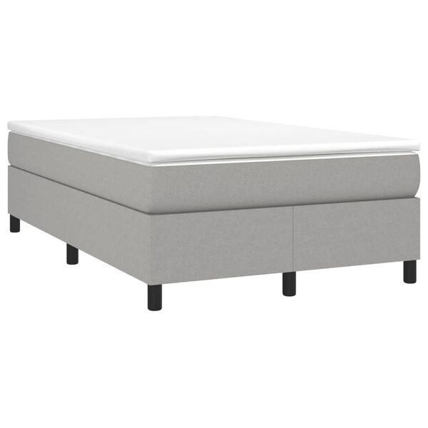 vidaXL Boxspring posteľ s matracom bledosiv&aacute; 120x190 cm l&aacute;tka