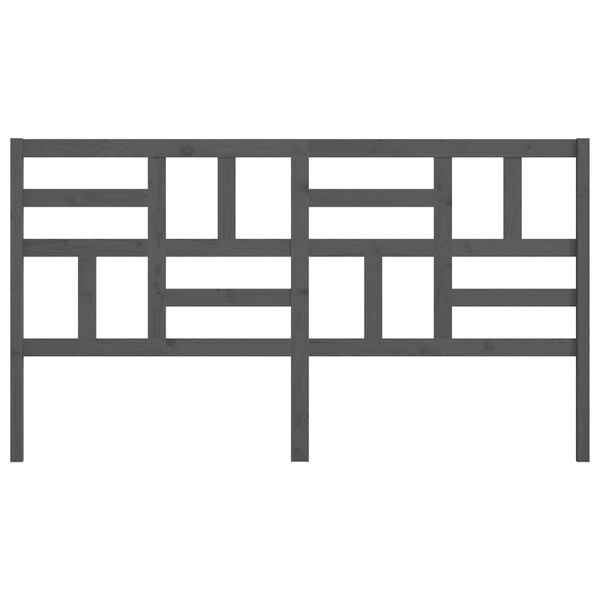 vidaXL Čelo postele siv&eacute; 206x4x104 cm mas&iacute;vna borovica