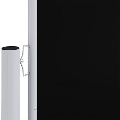 vidaXL Zaťahovacia bočná markíza čierna 180x600 cm
