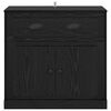vidaXL Highboard Čierny dub 70 x 35,5 x 67,5 cm Kompozitn&eacute; drevo