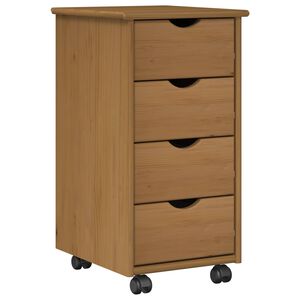 vidaXL Kolieskov&aacute; skriňa 34 x 39 x 65,5 cm Mas&iacute;vne borovicov&eacute; drevo