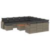 vidaXL Patio Sofa Set 11-miestne Grey
