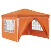 vidaXL Pr&iacute;stre&scaron;ok na p&aacute;rty 288 x 288 x 245 cm Oranžov&aacute; Oxfordsk&aacute; l&aacute;tka