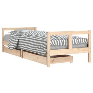 vidaXL R&aacute;m detskej postele so z&aacute;suvkami 80x200 cm mas&iacute;vna borovica