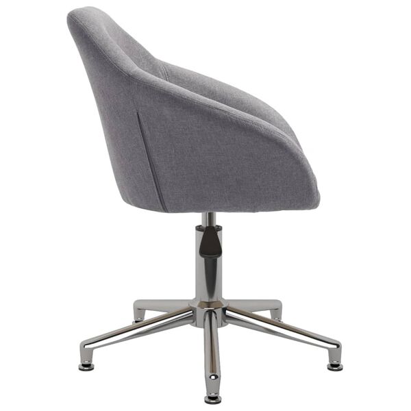 vidaXL Otočné jedálenské stoličky 4 ks bledosivé látkové