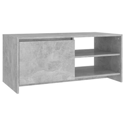 vidaXL Konferenčný stolík betónový sivý 102x50x45 cm spracované drevo
