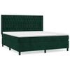 vidaXL Posteľn&yacute; r&aacute;m boxsping s matracom tmavozelen&yacute; 180x200 cm zamat