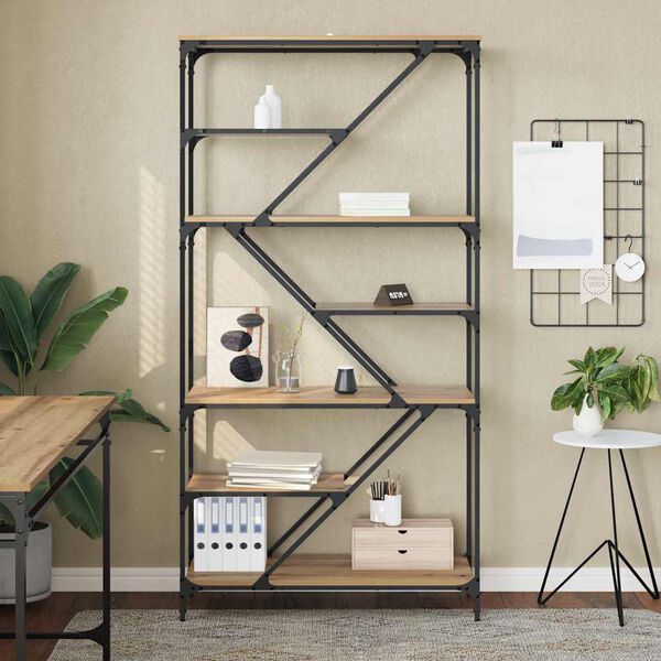 vidaXL Reg&aacute;l na knihy Remeseln&yacute; dub 91 x 36 x 176 cm Kompozitn&eacute; drevo