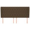 vidaXL Čelo postele so z&aacute;hybmi tmavohned&eacute; 183x23x118/128 cm l&aacute;tka