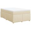 vidaXL Boxspring posteľ s matracom krémový 120x200 cm látka