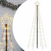 vidaXL LED Vianočn&yacute; stromček s kol&iacute;kmi 220 LED tepl&aacute; biela 180 cm (len AU)