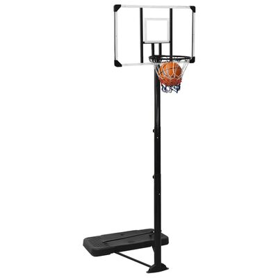 vidaXL Basketbalový stojan priehľadný 256-361 cm polykarbonát
