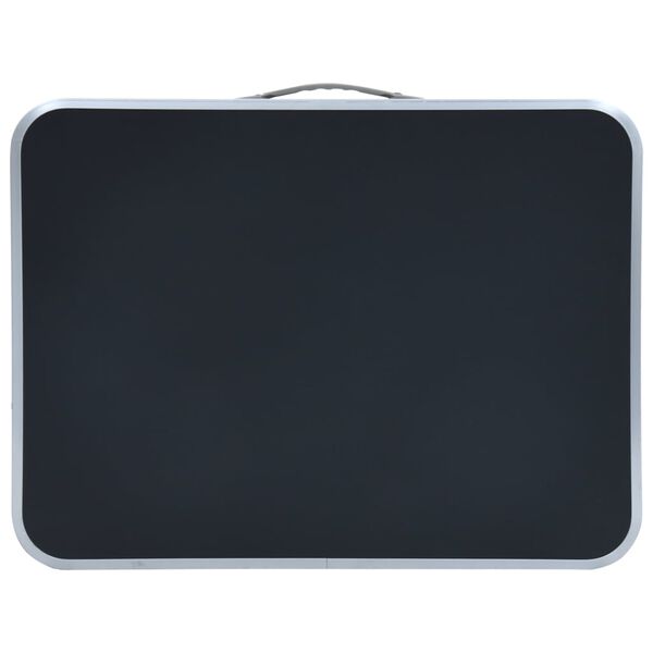 vidaXL Skladac&iacute; kempingov&yacute; st&ocirc;l siv&yacute; 60x45 cm hlin&iacute;kov&yacute;