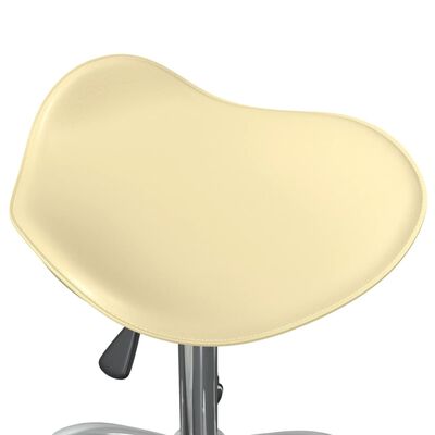 vidaXL Otočné jedálenské stoličky 6 ks krémové umelá koža