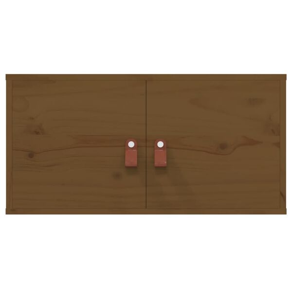 vidaXL Nástenné skrinky 2 ks medovohnedé 60x30x30 cm masívna borovica
