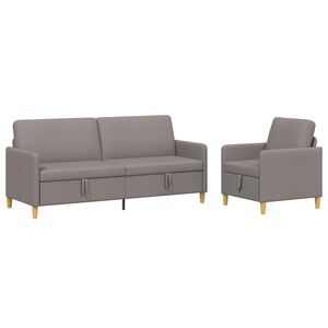 vidaXL S&uacute;prava pohovky s &uacute;ložn&yacute;m priestorom 2 ks Sivohned&aacute; Polyester