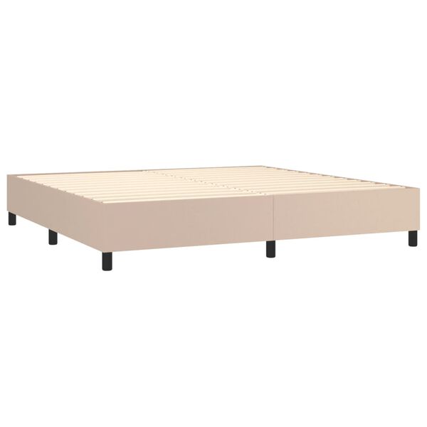 vidaXL Boxspring posteľ s matracom kapuč&iacute;nov&aacute; 200x200 cm umel&aacute; koža