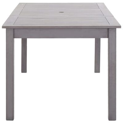 vidaXL Záhradný stôl, ošúchaná sivá 200x90x74 cm, akáciový masív
