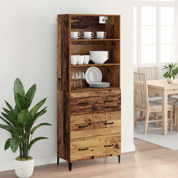 vidaXL Highboard Star&eacute; drevo 69,5 x 34 x 180 cm Kompozitn&eacute; drevo