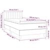 vidaXL Posteľn&yacute; r&aacute;m boxspring s matracom modr&yacute; 90x200 cm l&aacute;tka
