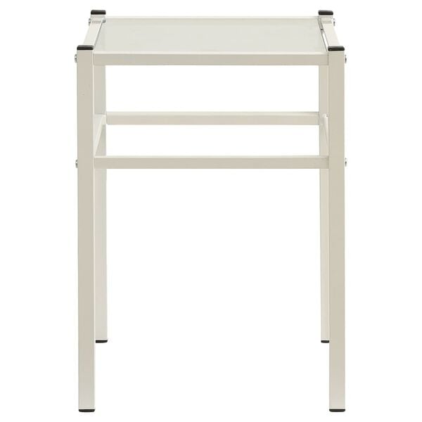 vidaXL Nočn&eacute; stol&iacute;ky 2 ks biele a priehľadn&eacute; kov a sklo