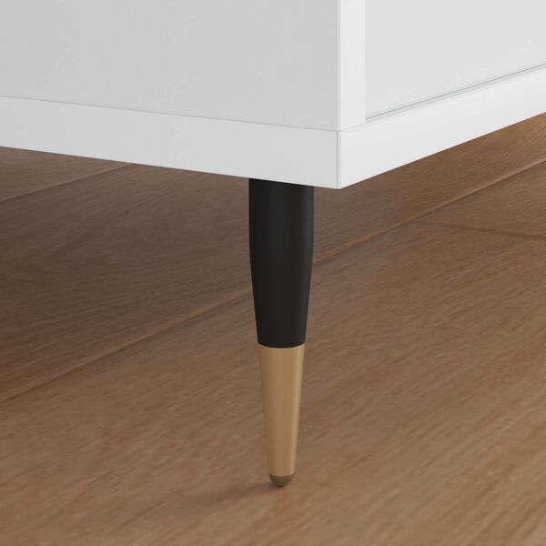 vidaXL Nohy n&aacute;bytku 2 pcs Čierna a zlat&aacute; &Oslash; 40 x 98 mm Železo