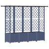 vidaXL Vyv&yacute;&scaron;en&yacute; z&aacute;hon s mriežkou a strechou Siv&aacute; 202 x 40 x 136 cm PP