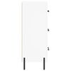 vidaXL Komoda biela 34,5x34x90 cm spracované drevo