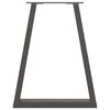 vidaXL Nohy k jedálenskému stolu v tvare V, 2 ks, antracitové, 60 x (72-73,3) cm, oceľ